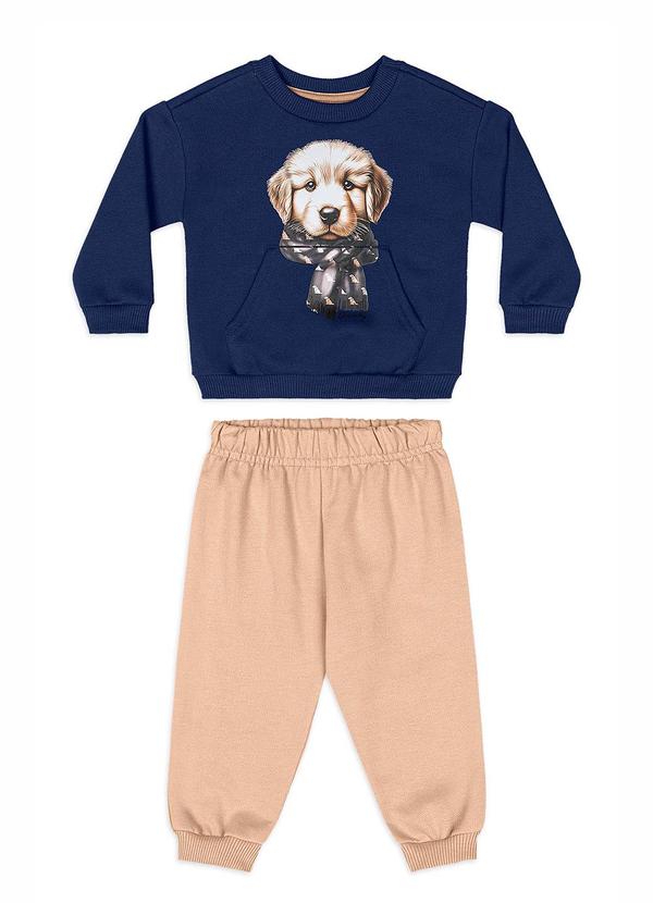 Conjunto Bebê Menino Golden Puppy Azul