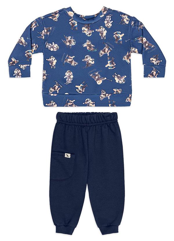 Conjunto Bebê Menino Little Dog Azul