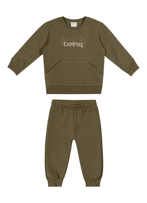 Conjunto Bebê Menino Moletom Explore Verde