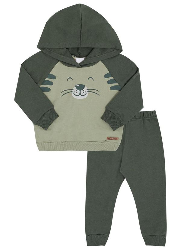 Conjunto Bebe Menino Moletom Verde