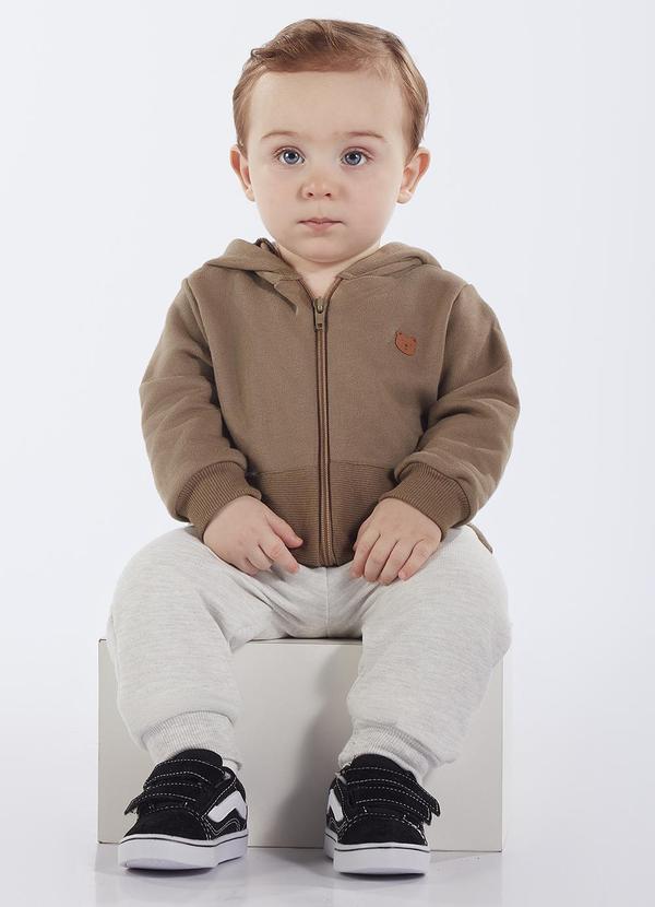 Conjunto Bebe Moletom e Malha Relevo Verde