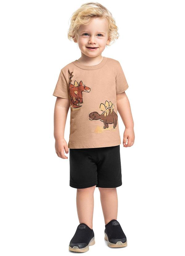 Conjunto Big Dino Infantil Marrom