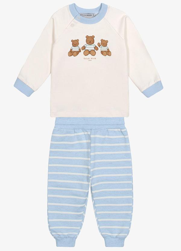 Conjunto Blusa com Calça Masculino Azul