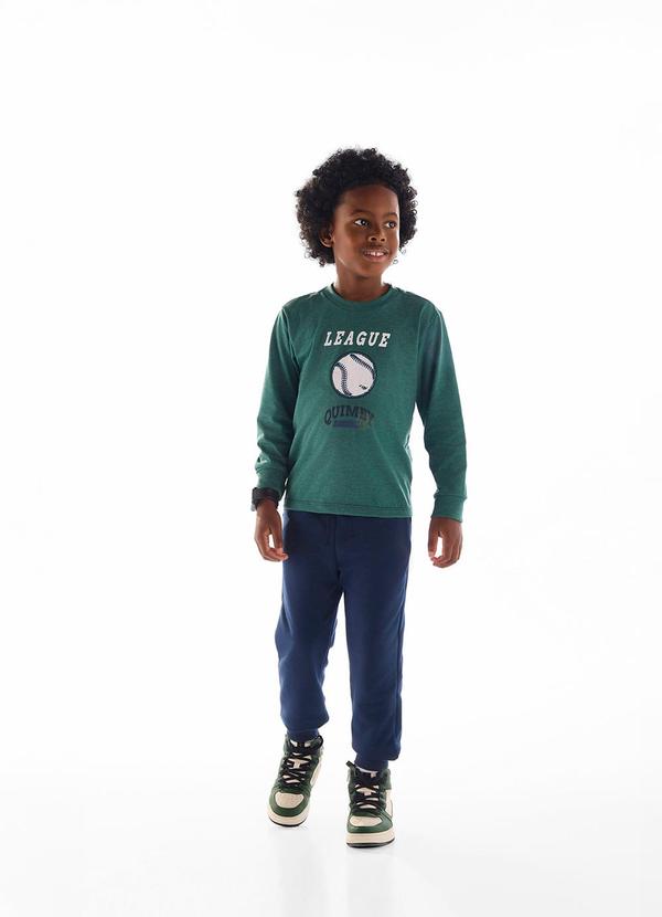 Conjunto Blusa Estampa Calça Jogger Verde