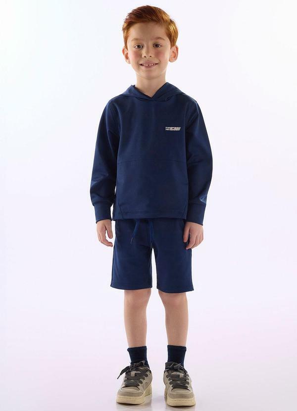 Conjunto Blusão Bermuda Azul