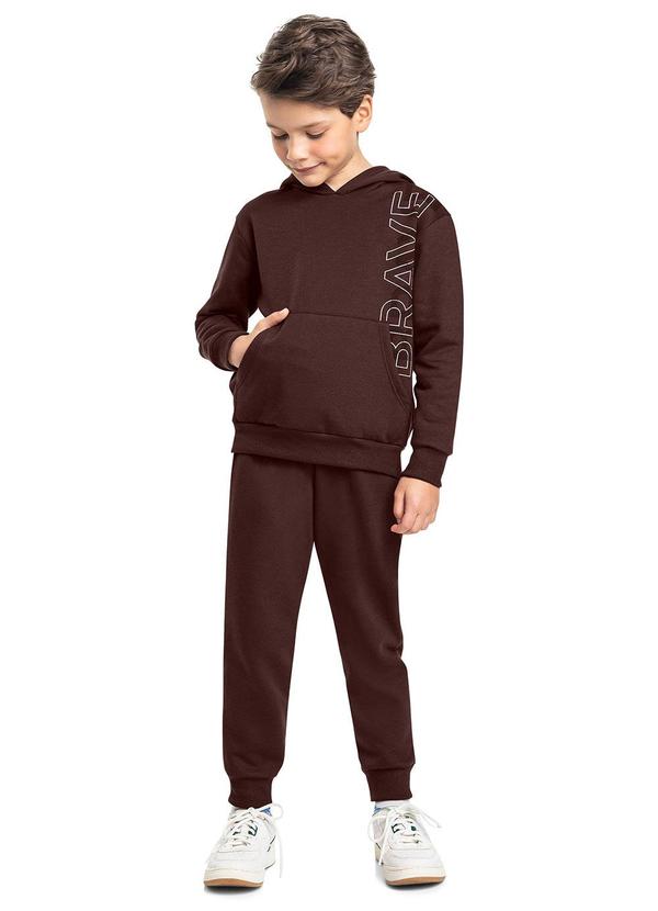 Conjunto Blusão Brave Calça Marrom