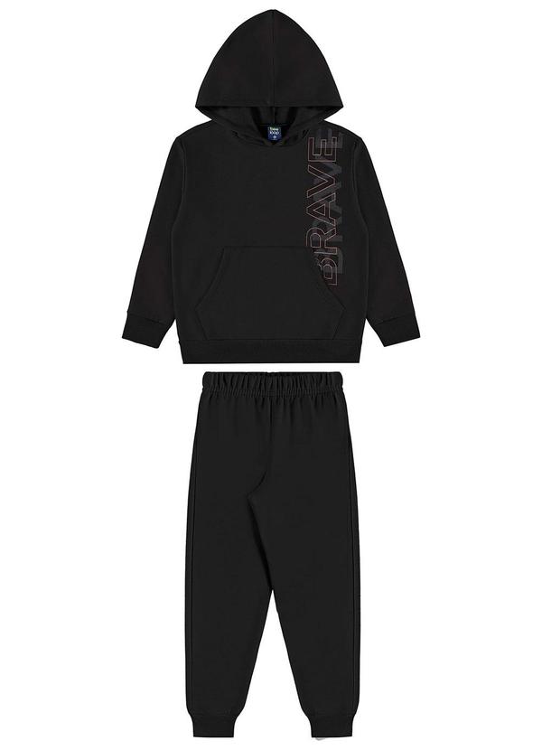 Conjunto Blusão Brave Calça Preto