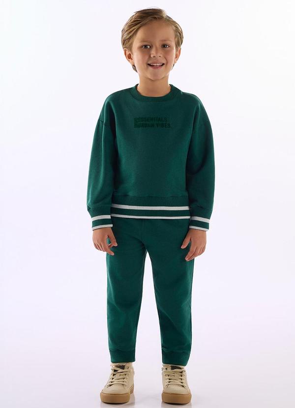 Conjunto Blusão Calça Molecotton Verde