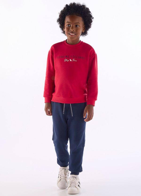 Conjunto Blusão Calça Moletom Vermelho