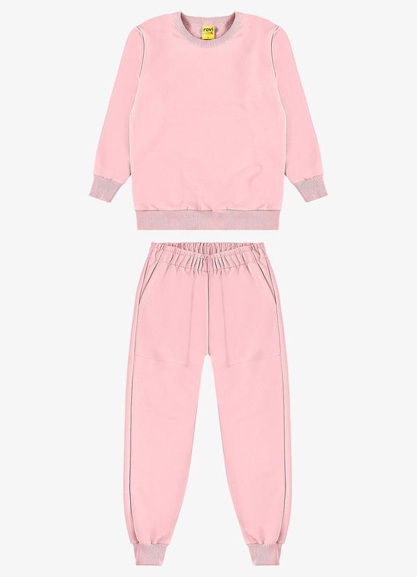 Conjunto Blusão com Calça Masculino Rosa