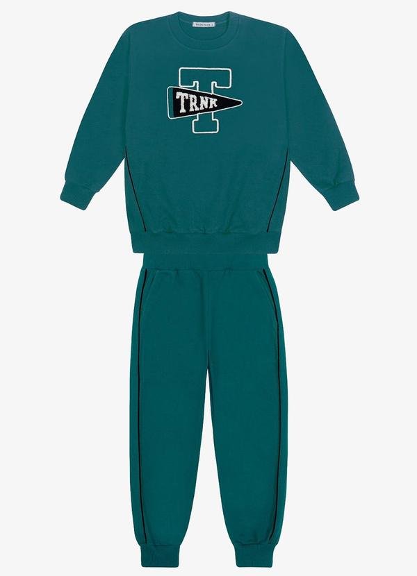 Conjunto Blusão com Calça Masculino Verde