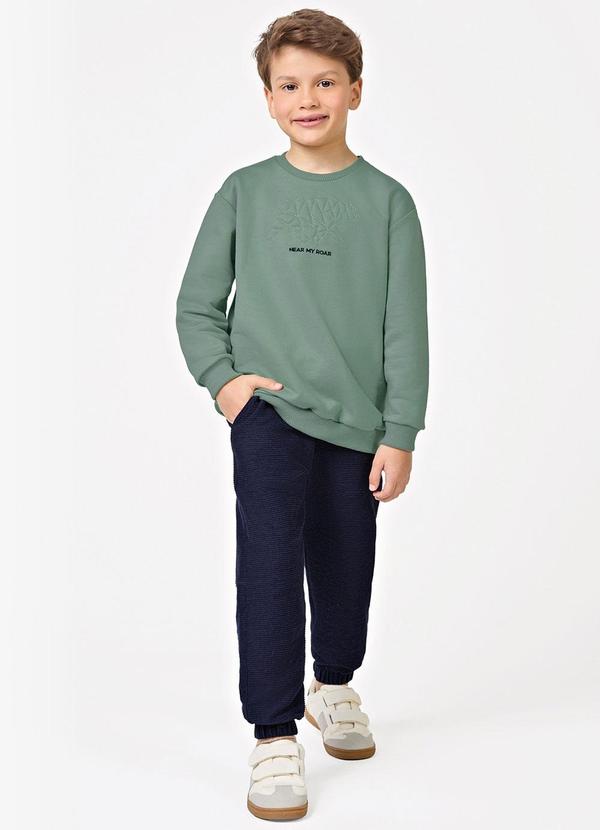 Conjunto Blusão com Calça Masculino Verde