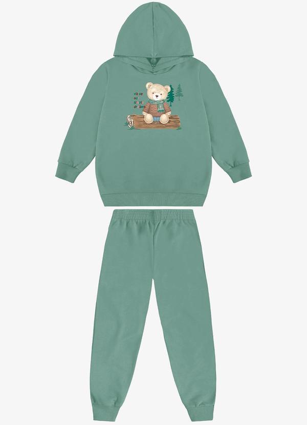 Conjunto Blusão com Calça Masculino Verde