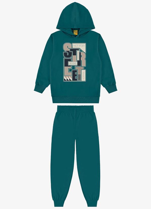 Conjunto Blusão com Capuz e Calça Verde