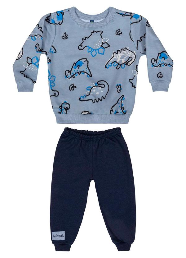 Conjunto Blusão e Calça Bebê Menino Azul