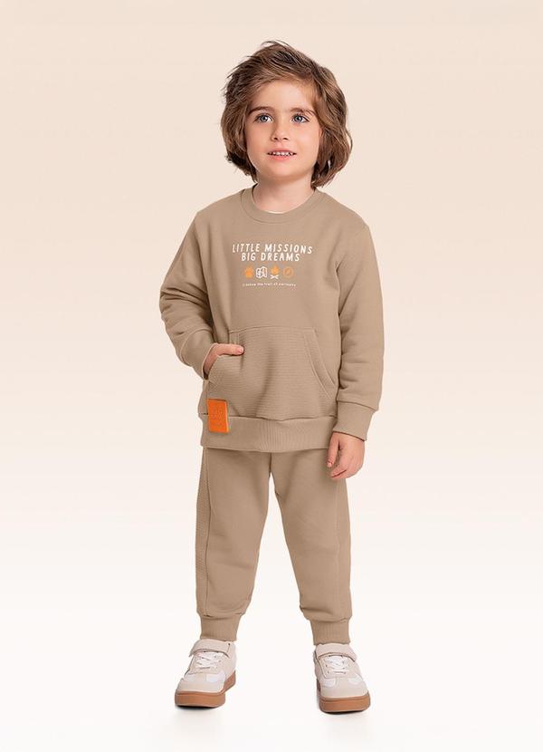 Conjunto Blusão e Calça Bege