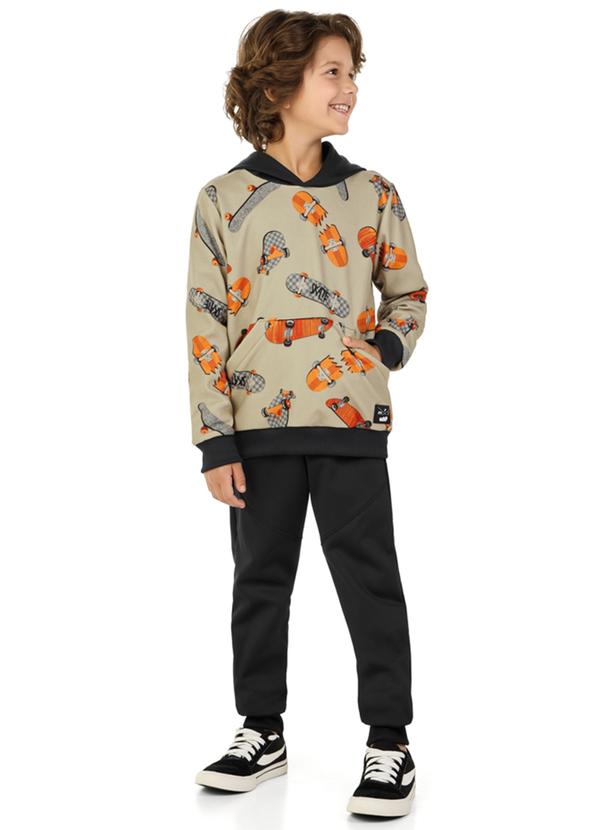 Conjunto Blusão e Calça em Malha Newtech Bege