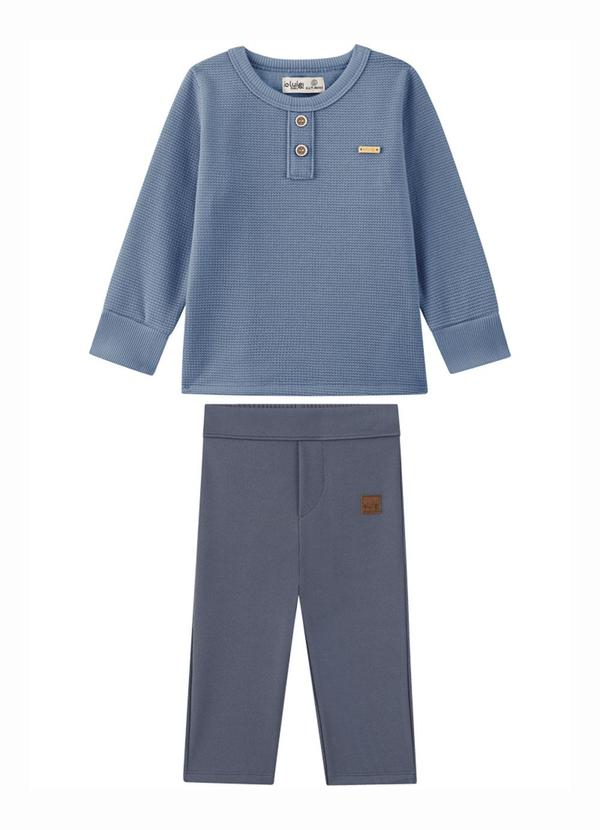 Conjunto Blusão e Calça em Newtech Azul
