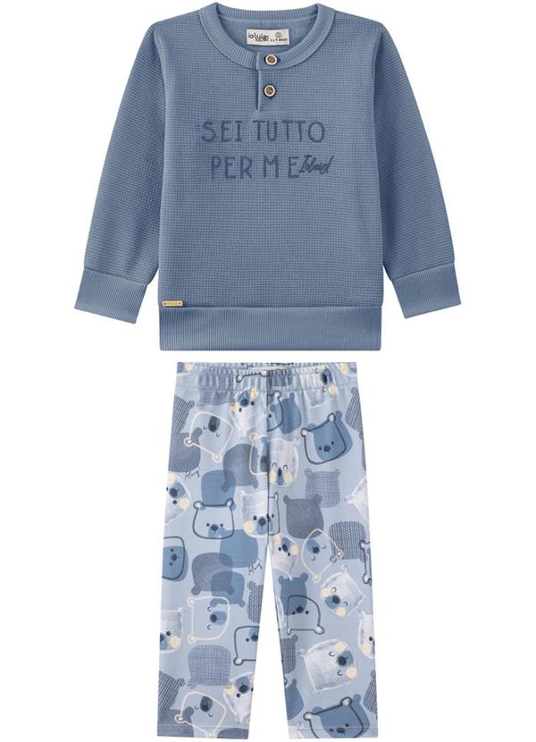 Conjunto Blusão e Calça em Newtech Azul