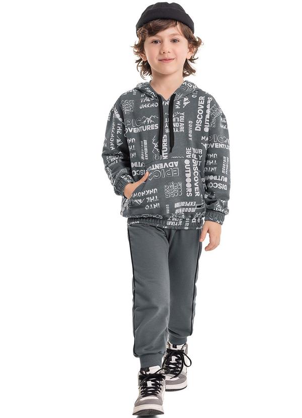 Conjunto Blusão e Calça Infantil Cinza
