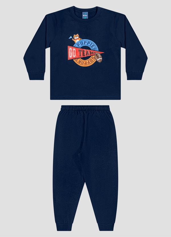 Conjunto Blusão e Calça Moletom Azul