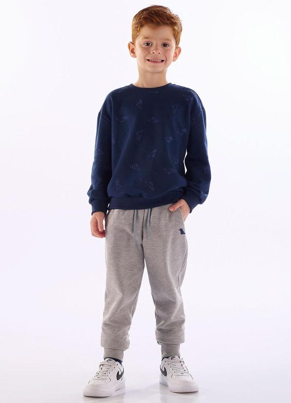 Conjunto Blusão e Calça Moletom Azul