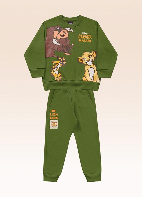 Conjunto Blusão e Calça Rei Leao Verde