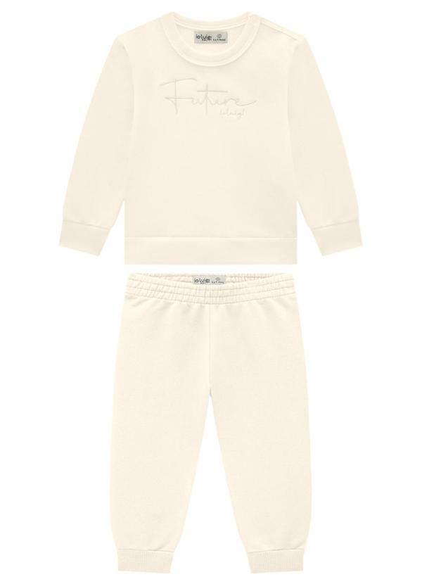 Vista 2 Conjunto Blusão e Calça Três Cabos Bege Ioluig Ioluig