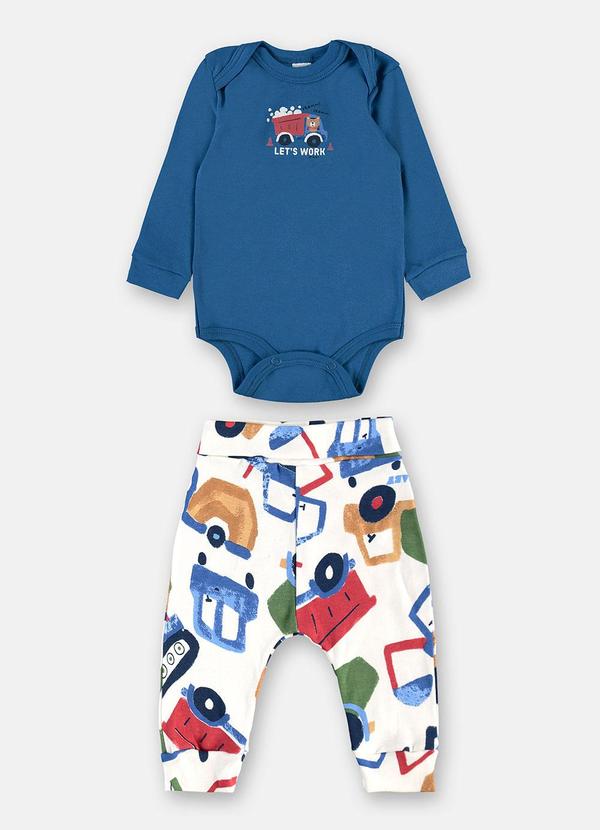 Conjunto Body Calça Azul