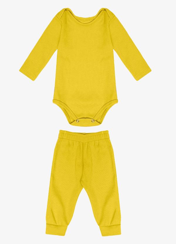 Conjunto Body com Calça Amarelo
