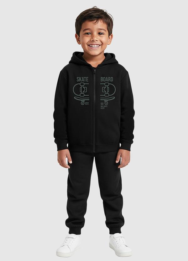 Conjunto Born To Move em Moletom Preto