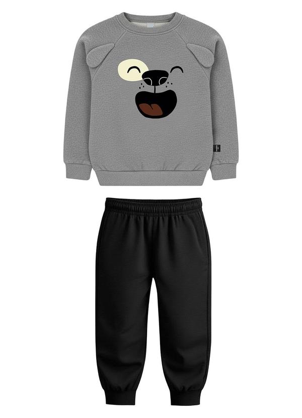 Conjunto Cachorro em Moletom Cinza