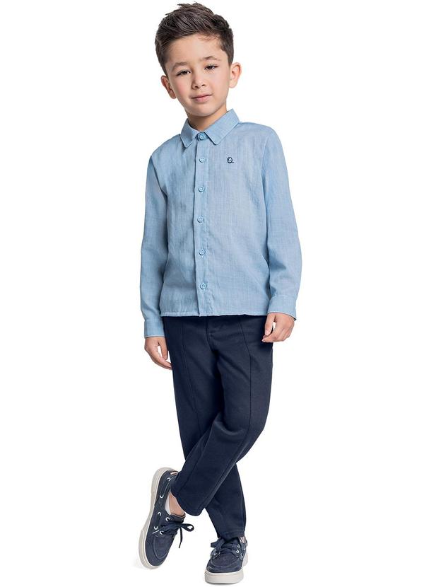Vista 2 Conjunto Camisa e Calça Menino Azul Quimby Quimby