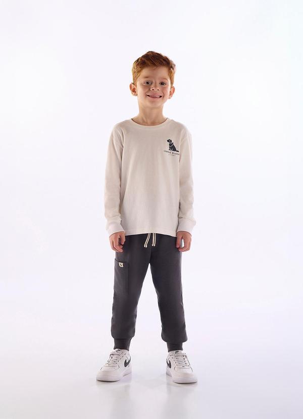 Conjunto Camiseta Calça Cargo Branco