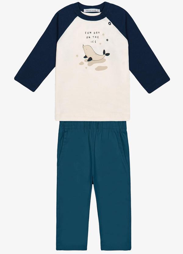 Conjunto Camiseta com Calça Azul