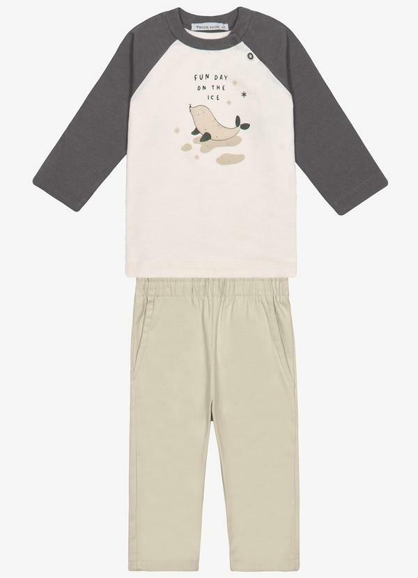 Conjunto Camiseta com Calça Cinza