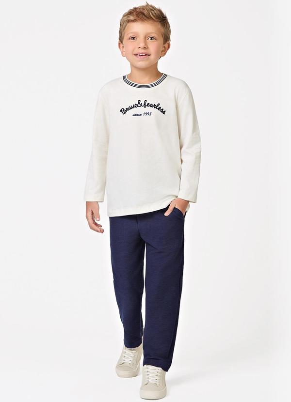 Conjunto Camiseta com Calça Masculino Bege