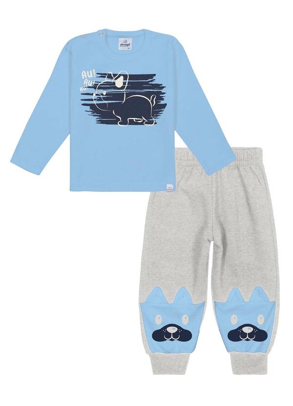 Conjunto Camiseta e Calça Dog Baby Azul