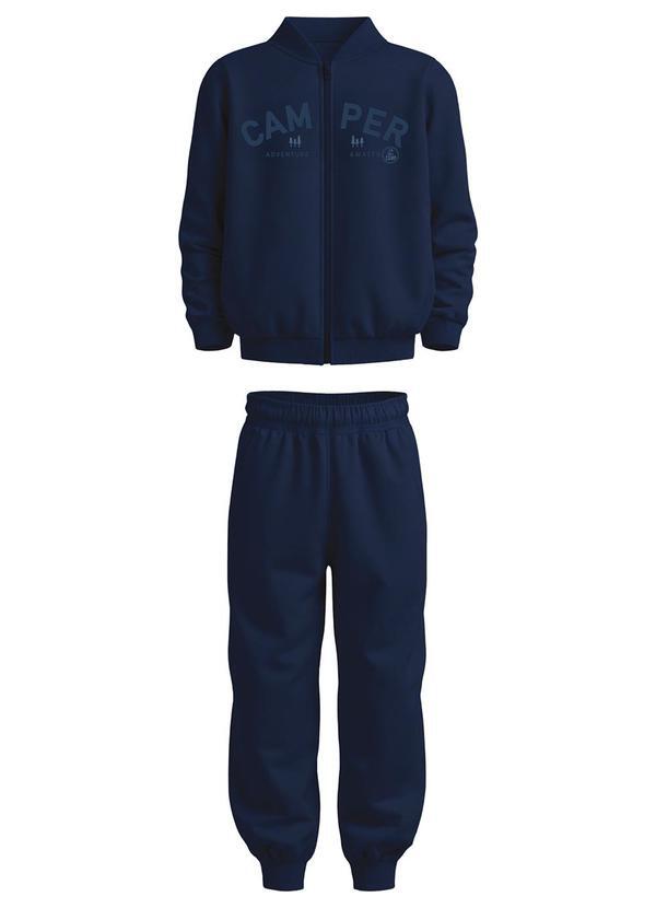 Conjunto Camper em Moletom Azul Marinho