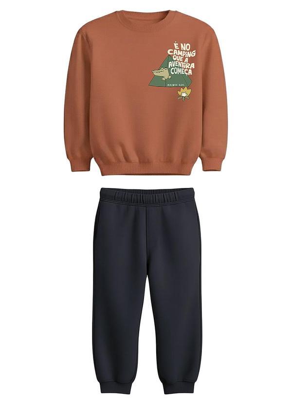 Conjunto Camping em Moletom Terracota