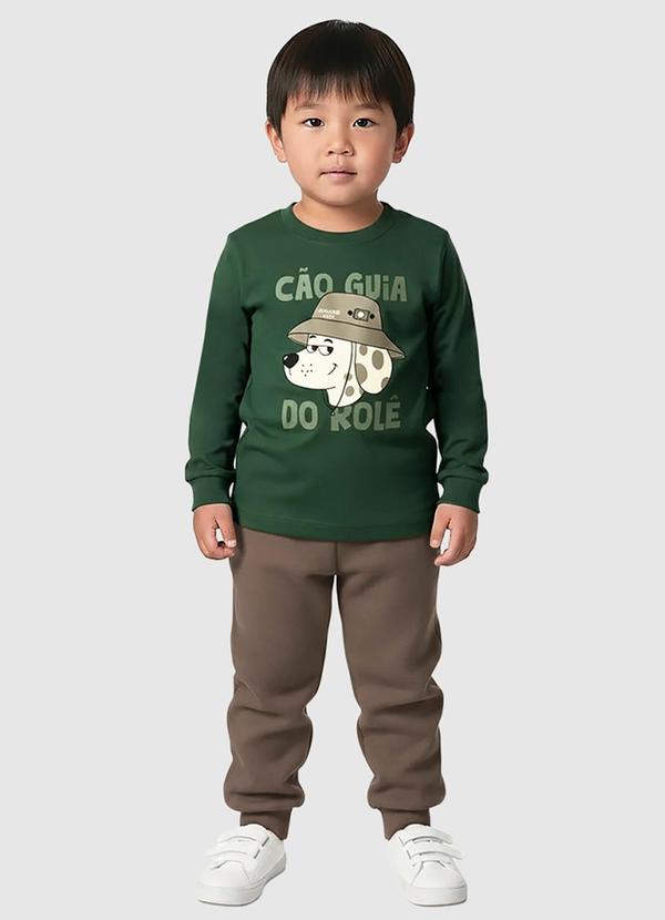 Conjunto Cão Guia do Rolê Verde Escuro
