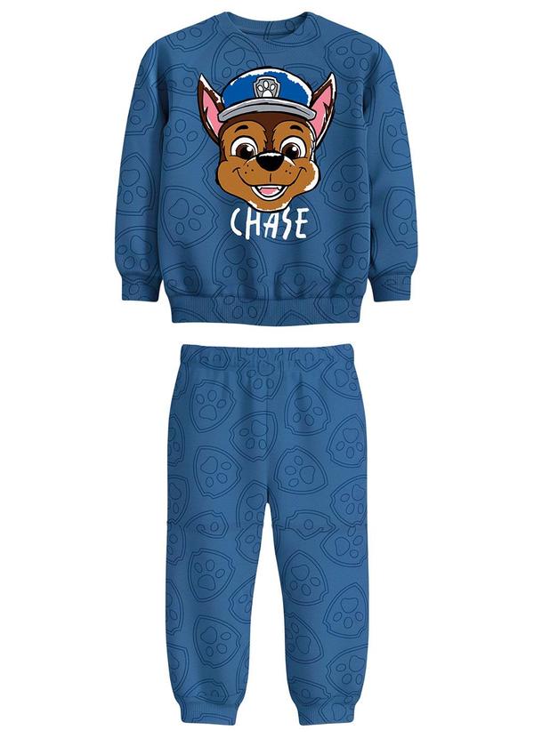 Conjunto Chase® em Moletinho Azul