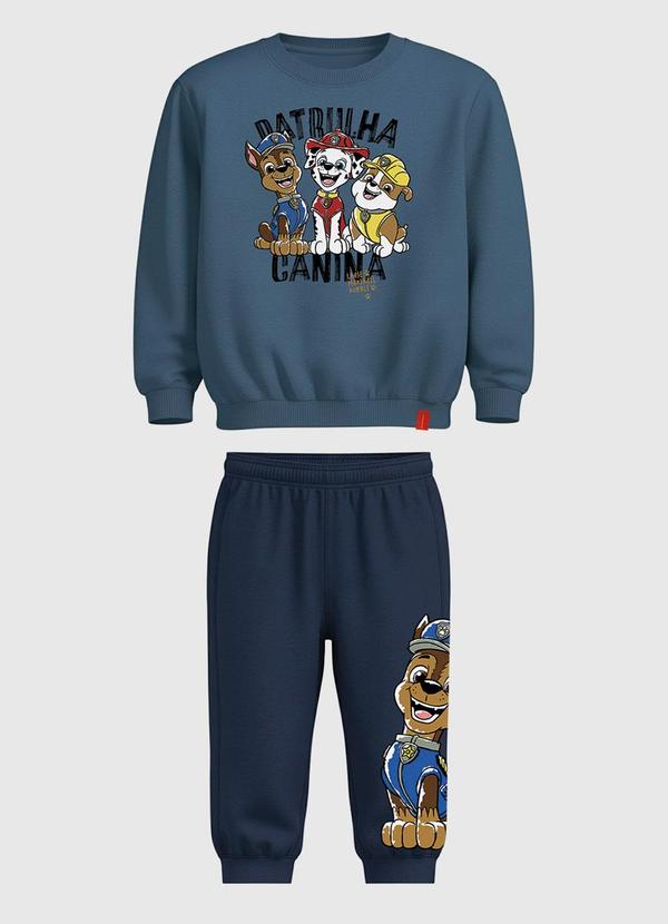 Conjunto Chase® em Moletom Flanelado Azul