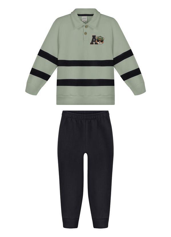 Conjunto com Blusão e Calça Verde
