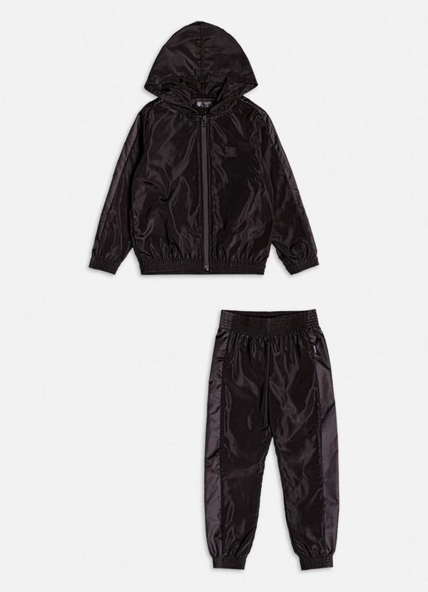 Conjunto Corta Vento em Tactel Sport Preto