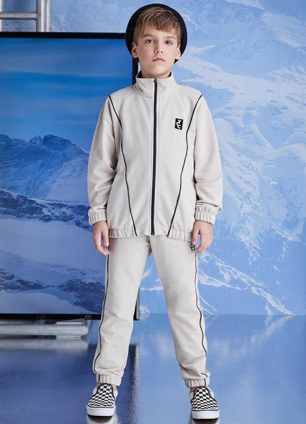 Conjunto de Moletom Bege Off White