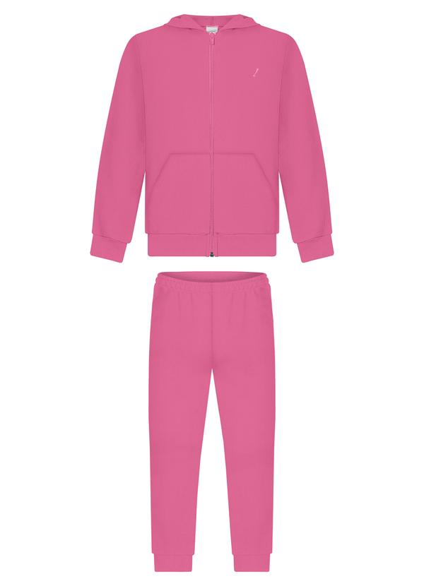 Conjunto de Moletom com Calça e Jaqueta Rosa