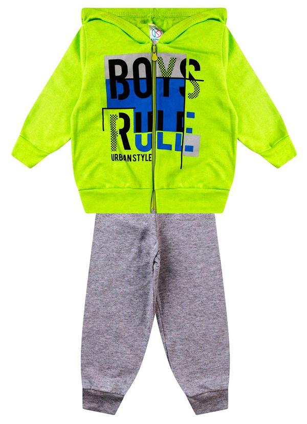 Vista 2 Conjunto de Moletom Infantil Menino Verde Rovitex Rovitex