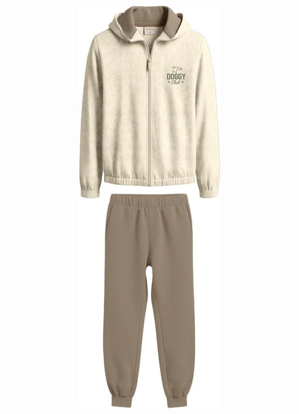 Conjunto Doggy Club Bordado Off White