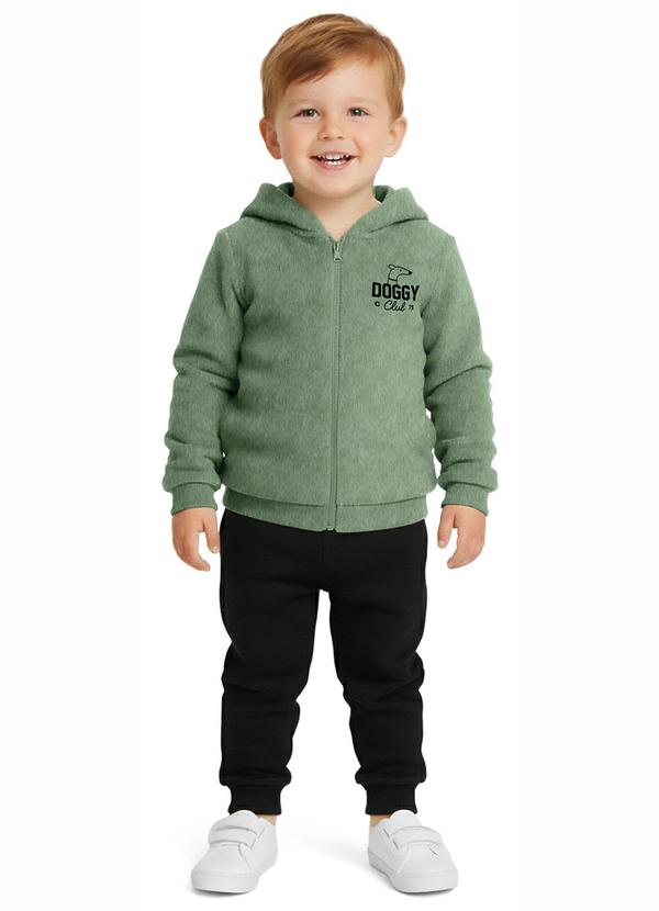 Conjunto Doggy Club Bordado Verde Musgo
